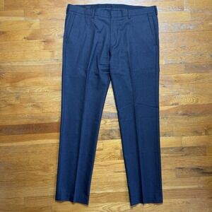 J Crew Men's Ludlow Slim Dress Pants Trousers Grey 34 Waist Loro Piana 100% Wool